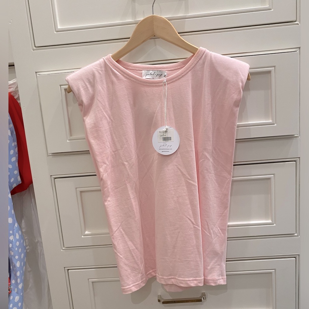 NWT pink Petal and Pup shoulder pad top- so cute!